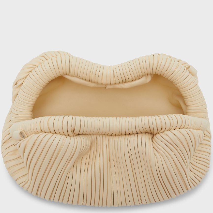 Women's Mansur Gavriel Pleated Mini Cloud Clutch Bags Beige | AU 9156AM